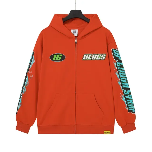 ALOCS Graphic-Print Full-Zip Hoodie 2