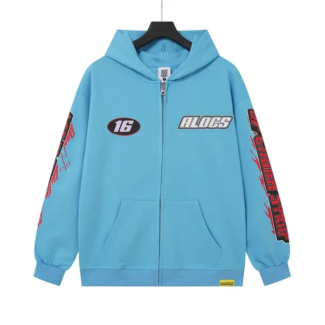 ALOCS Graphic-Print Full-Zip Hoodie 5