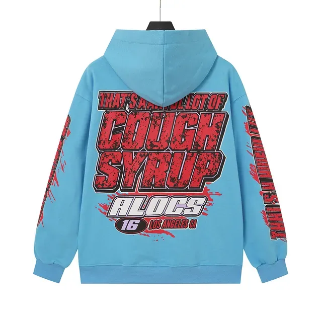 ALOCS Graphic-Print Full-Zip Hoodie 6