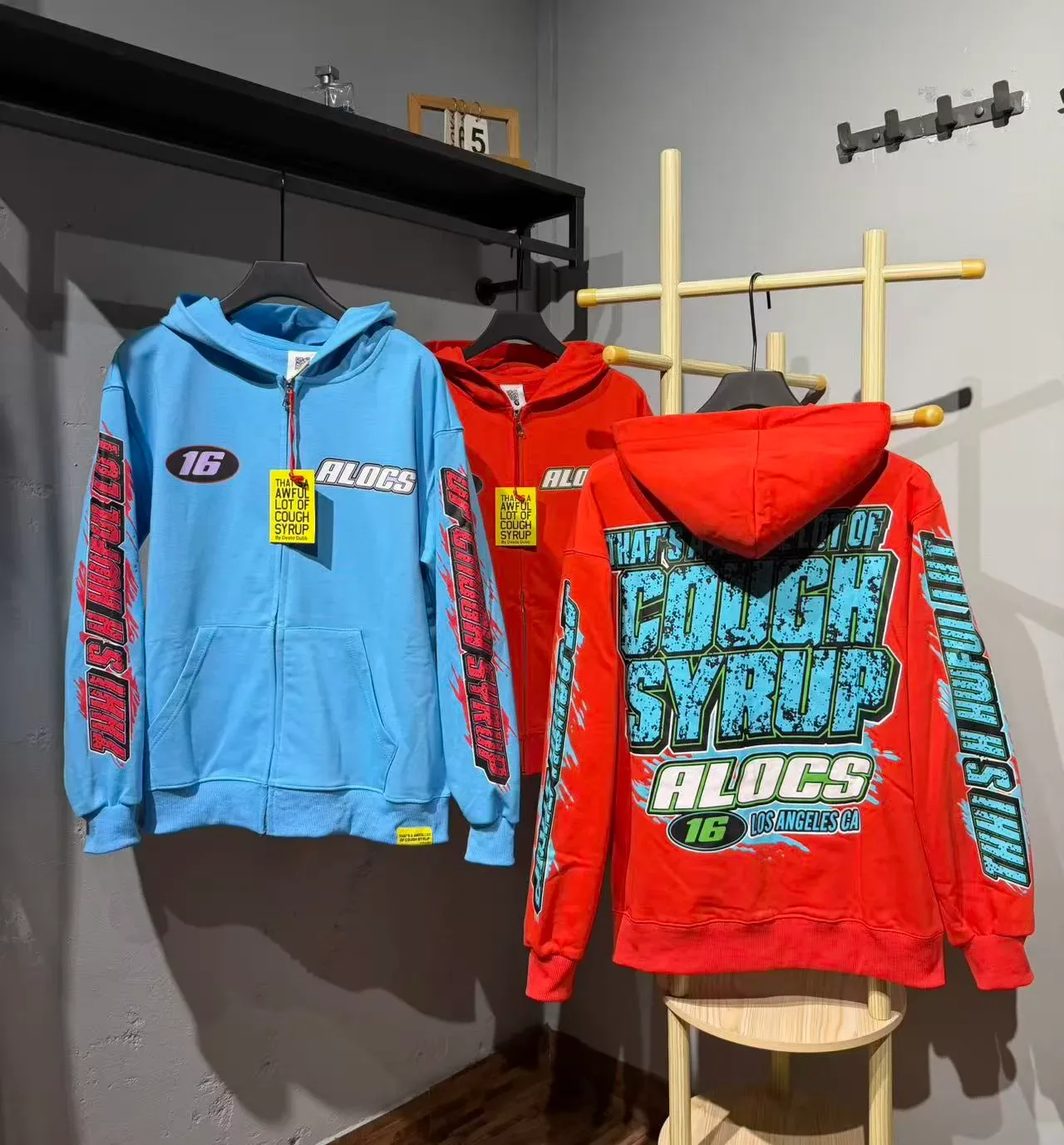 ALOCS Graphic-Print Full-Zip Hoodie 8
