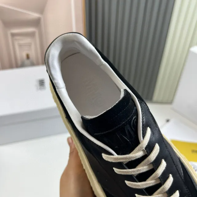 Black and Cream Platform Lifestyle Sneaker 3
