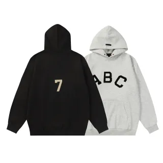 Black and Gray Graphic Print Oversized Hoodie