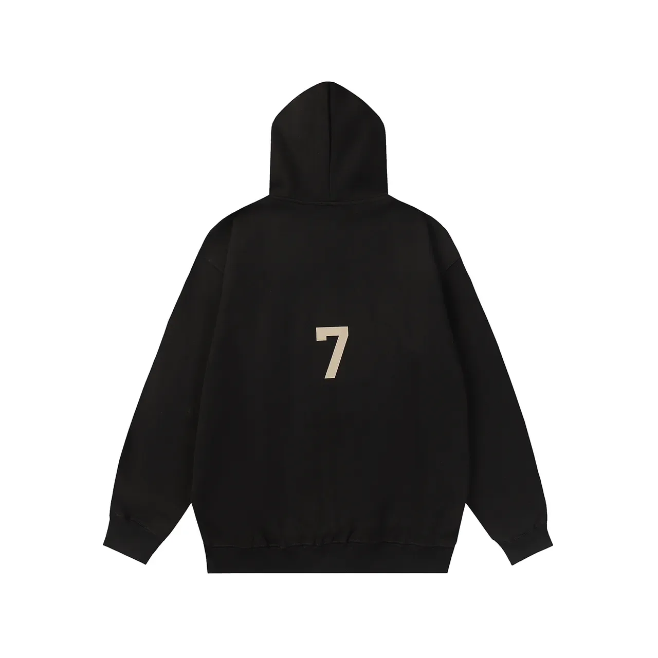 Hoodie Oversized Noir et Gris avec Impression Graphique 3
