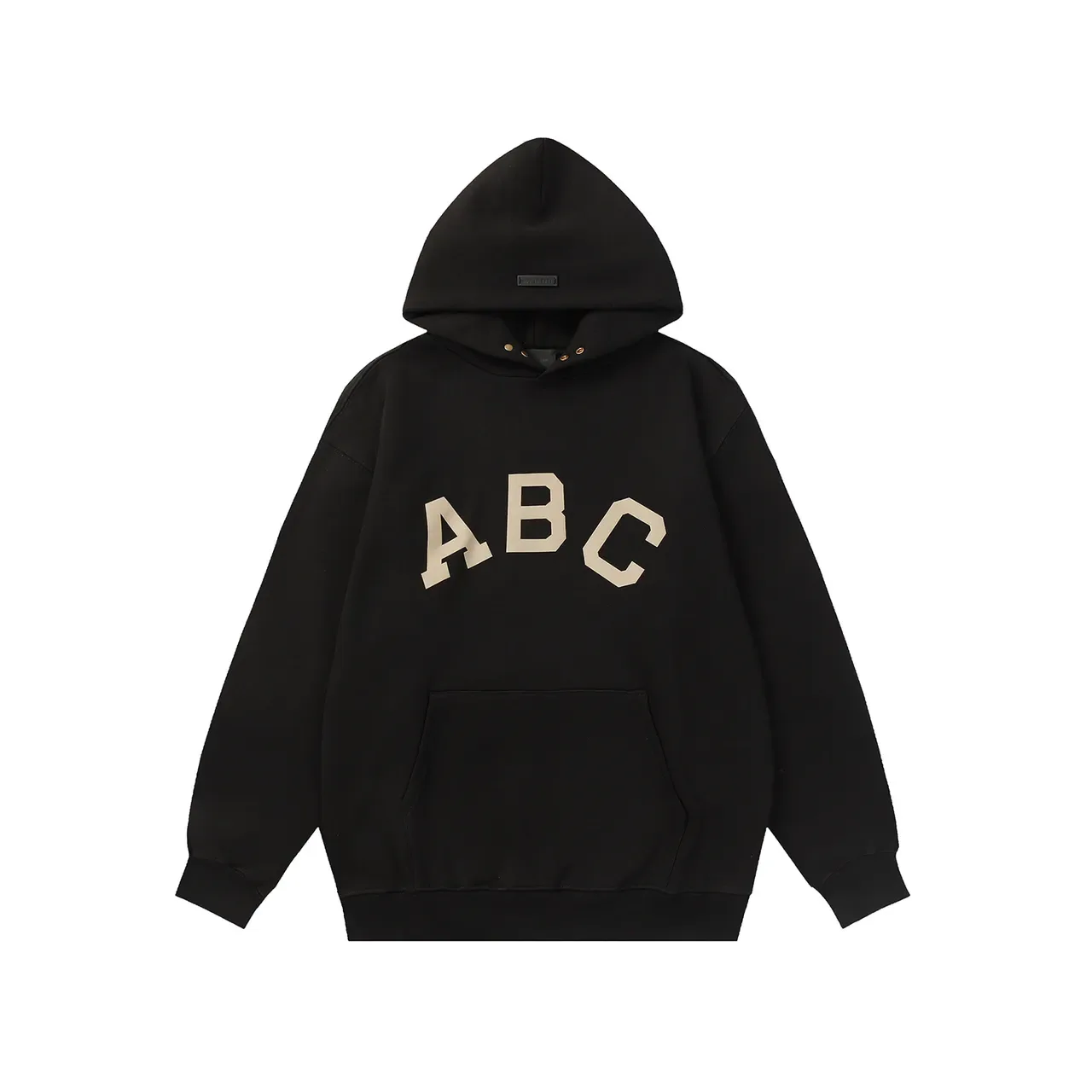 Hoodie Oversized Noir et Gris avec Impression Graphique 4