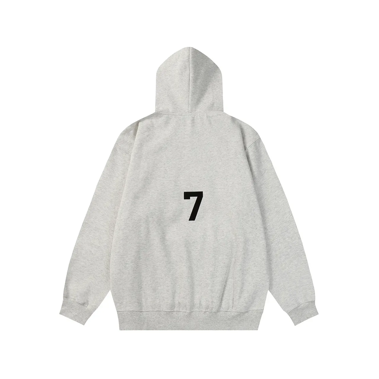 Hoodie Oversized Noir et Gris avec Impression Graphique 5
