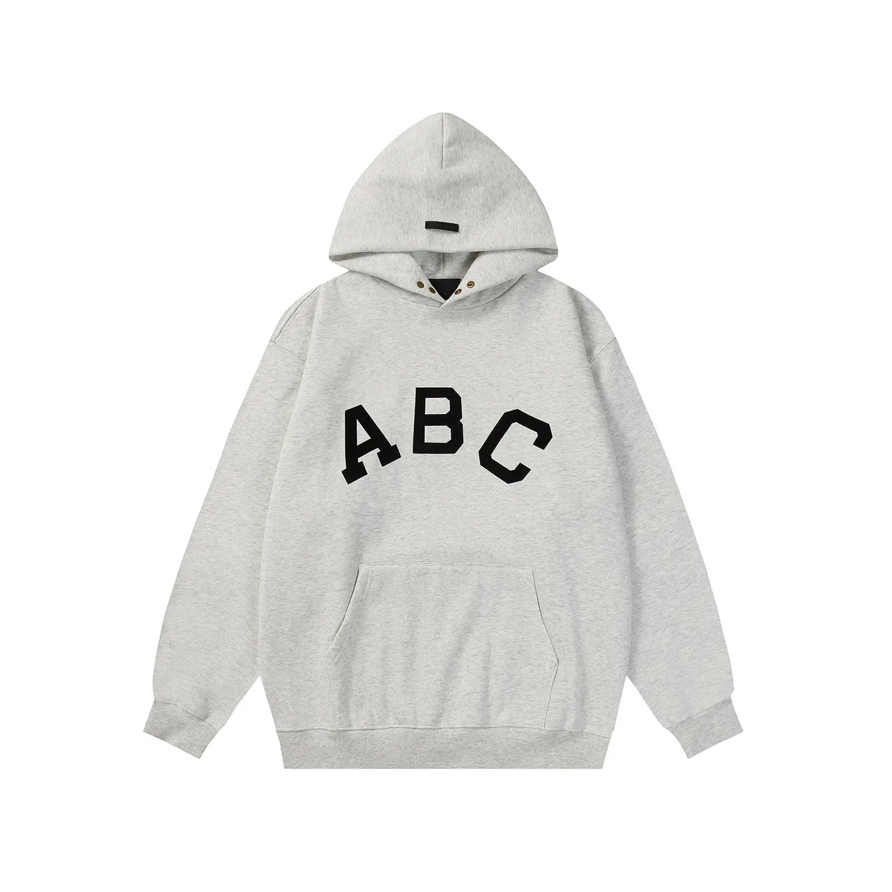 Hoodie Oversized Noir et Gris avec Impression Graphique 6