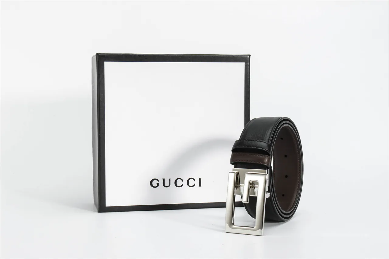 Black Brown Exterior Interior Leather Belt 7