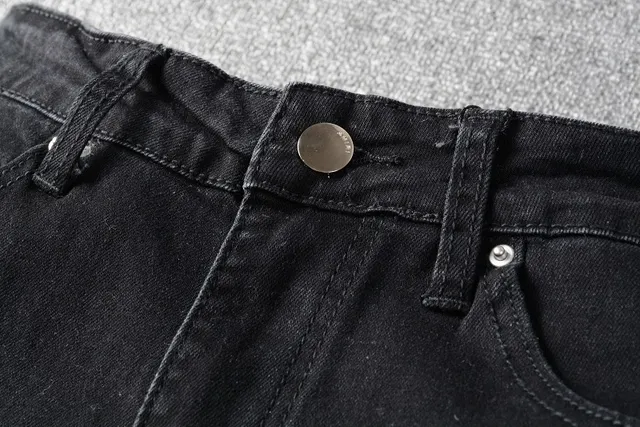 Black Distressed Patchwork Slim-Fit Jeans 9
