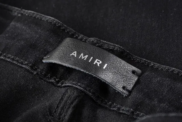 Black Distressed Patchwork Slim-Fit Jeans 13