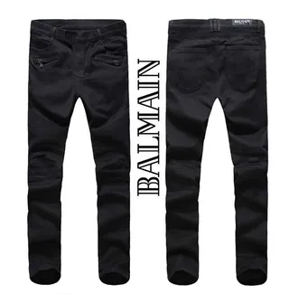 Jeans con paneles de rodilla estilo moto con cremallera negros 15
