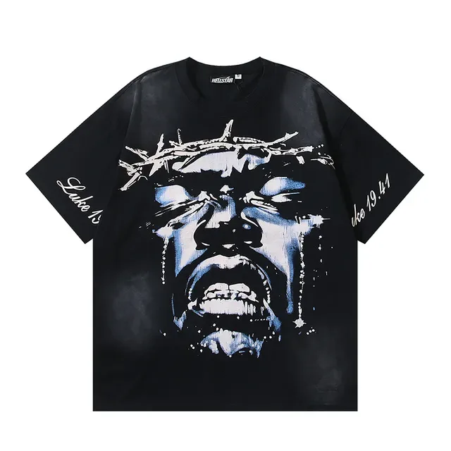Black Oversized Double-Sided Graphic Print T-Shirt 2