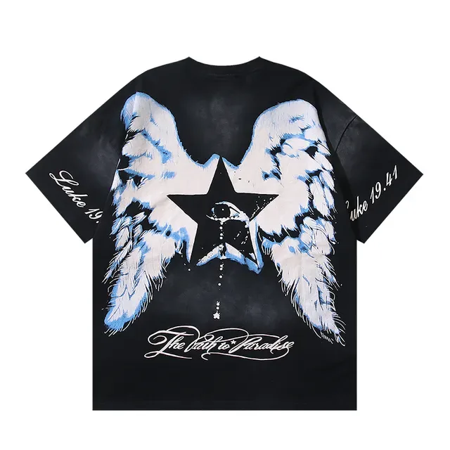 Black Oversized Double-Sided Graphic Print T-Shirt 3