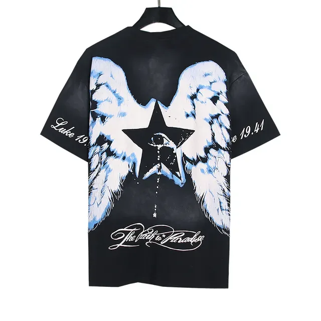 Black Oversized Double-Sided Graphic Print T-Shirt 6
