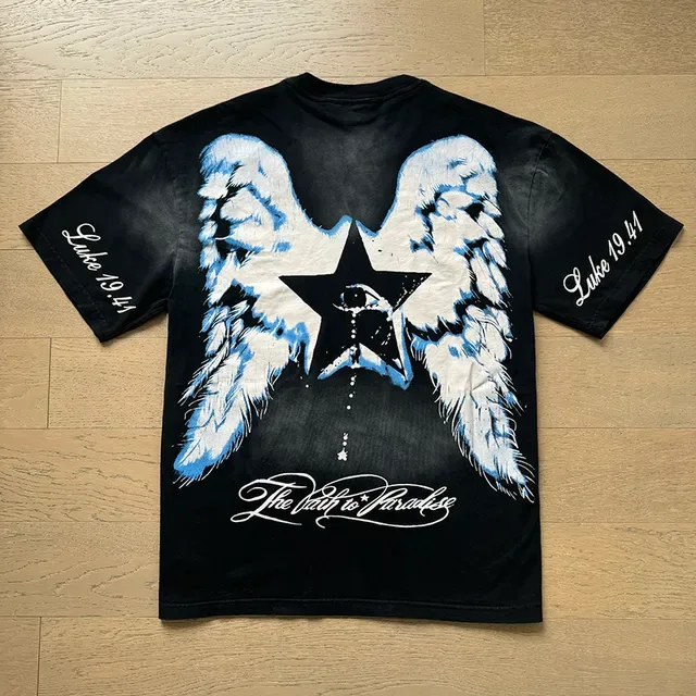 Black Oversized Double-Sided Graphic Print T-Shirt 7