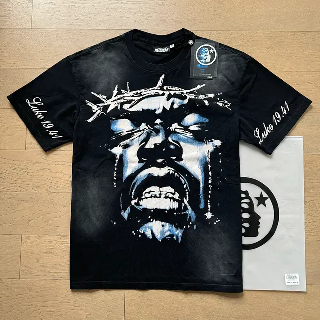 Black Oversized Double-Sided Graphic Print T-Shirt 8