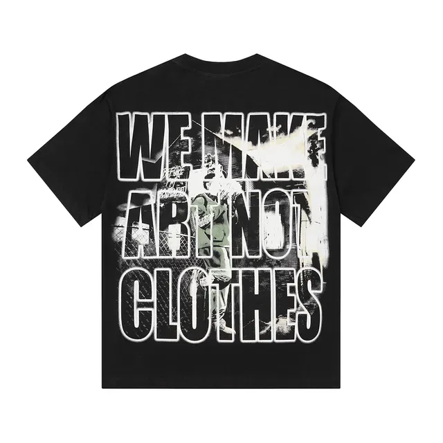 Black Oversized Graphic-Print Crewneck T-Shirt 4