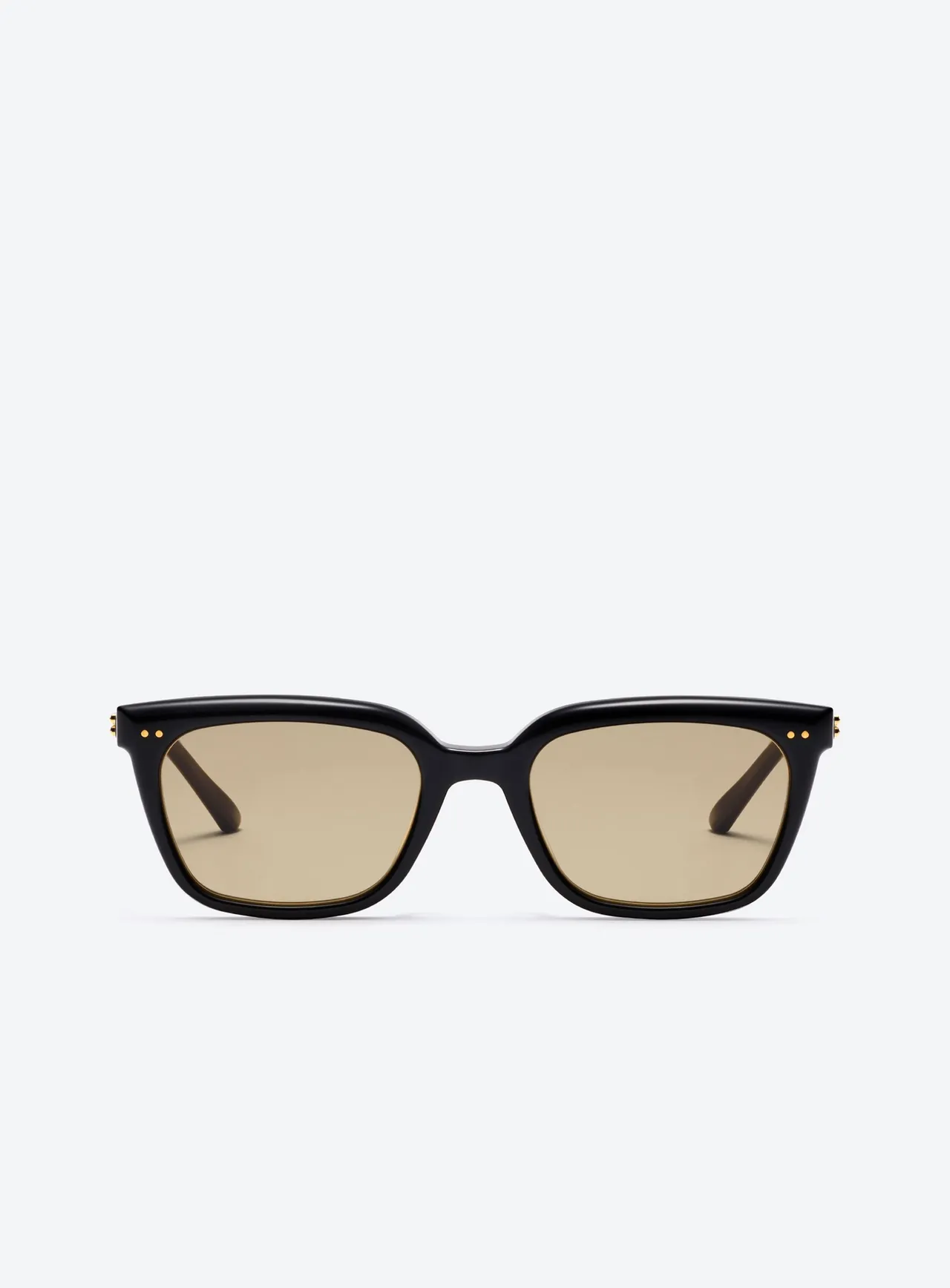 Black Rectangular Frame Light Blue Tinted Sunglasses 6