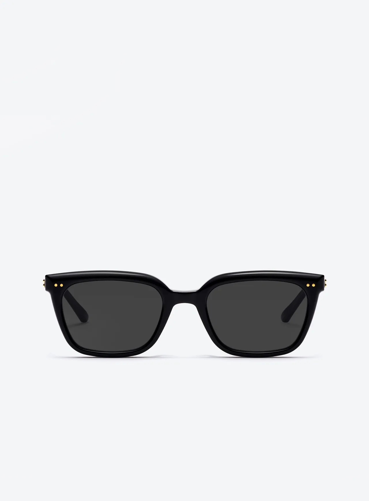 Black Rectangular Frame Light Blue Tinted Sunglasses 8