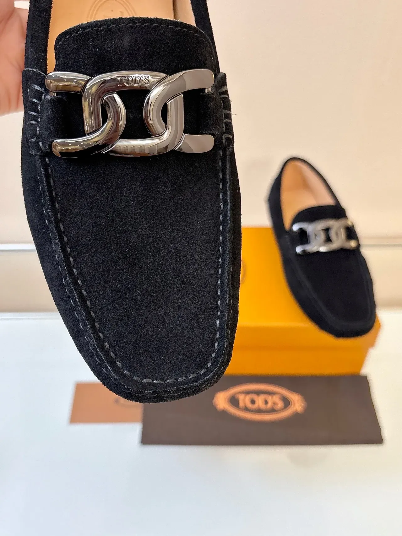 Black Suede Horsebit Buckle Loafers 3