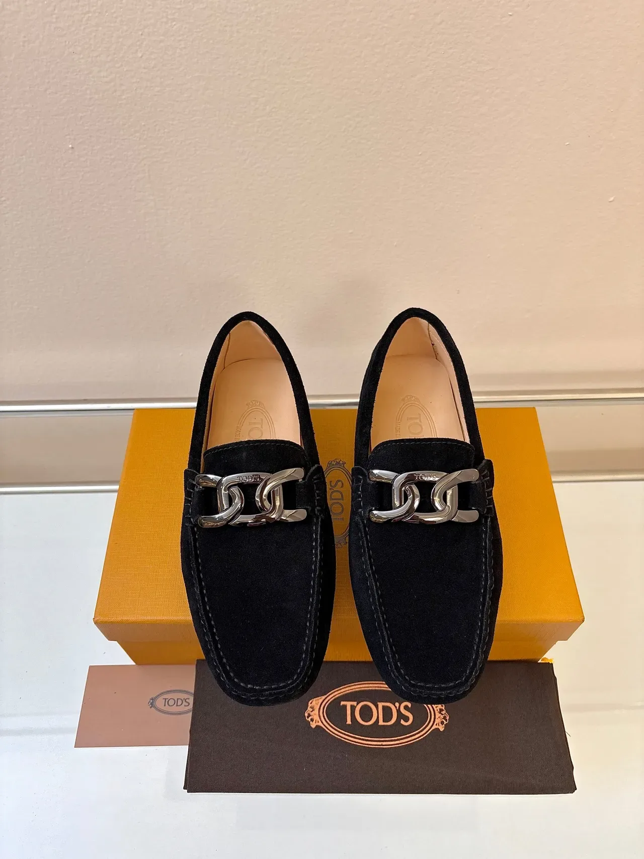 Black Suede Horsebit Buckle Loafers 6