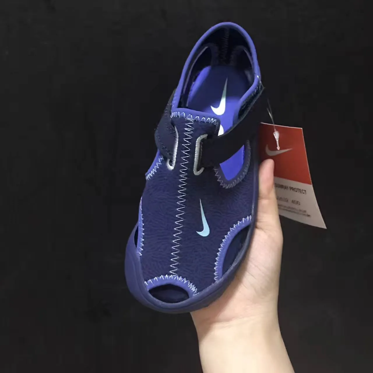 Blue and Orange Adjustable Strap Casual Sandal 5