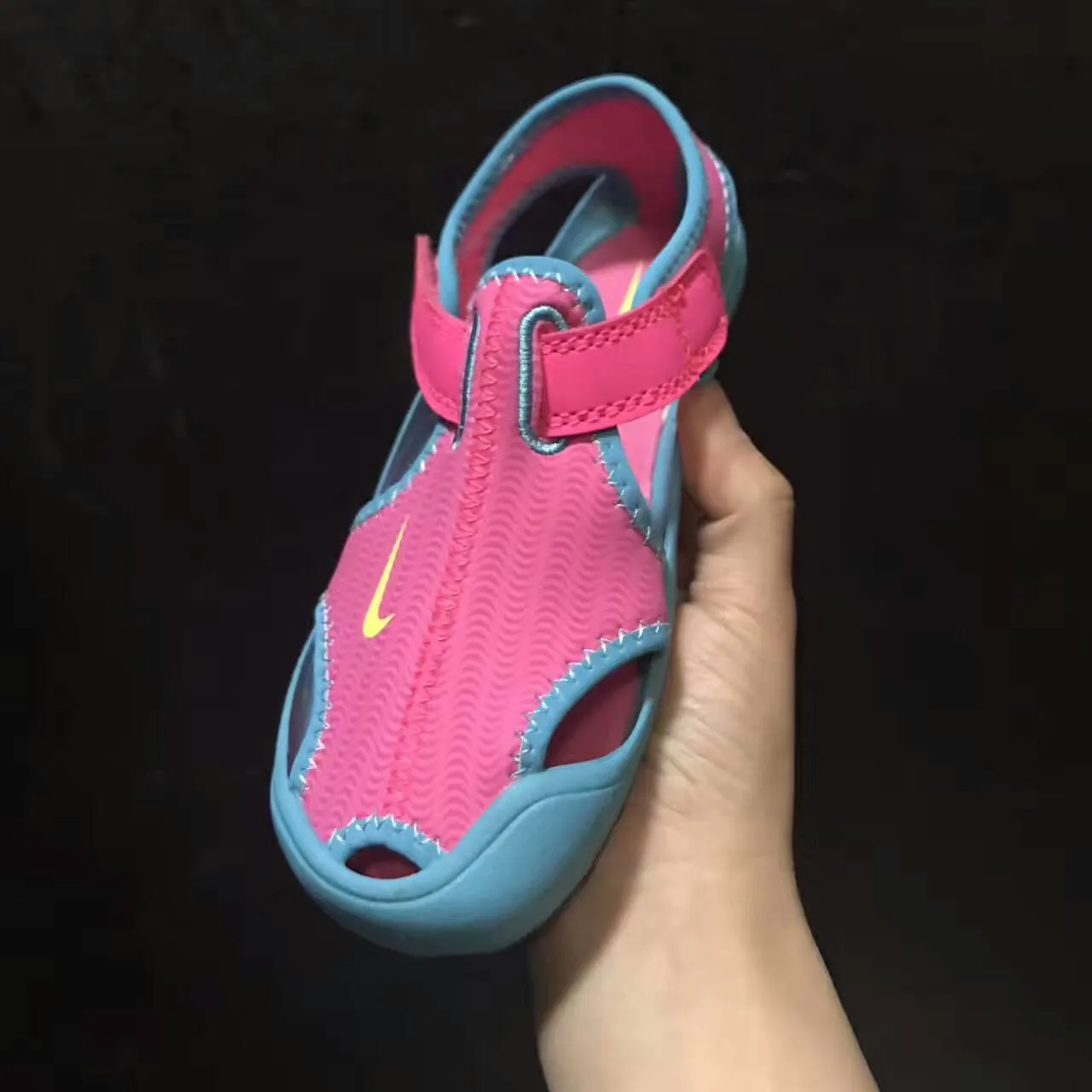Blue and Orange Adjustable Strap Casual Sandal 10