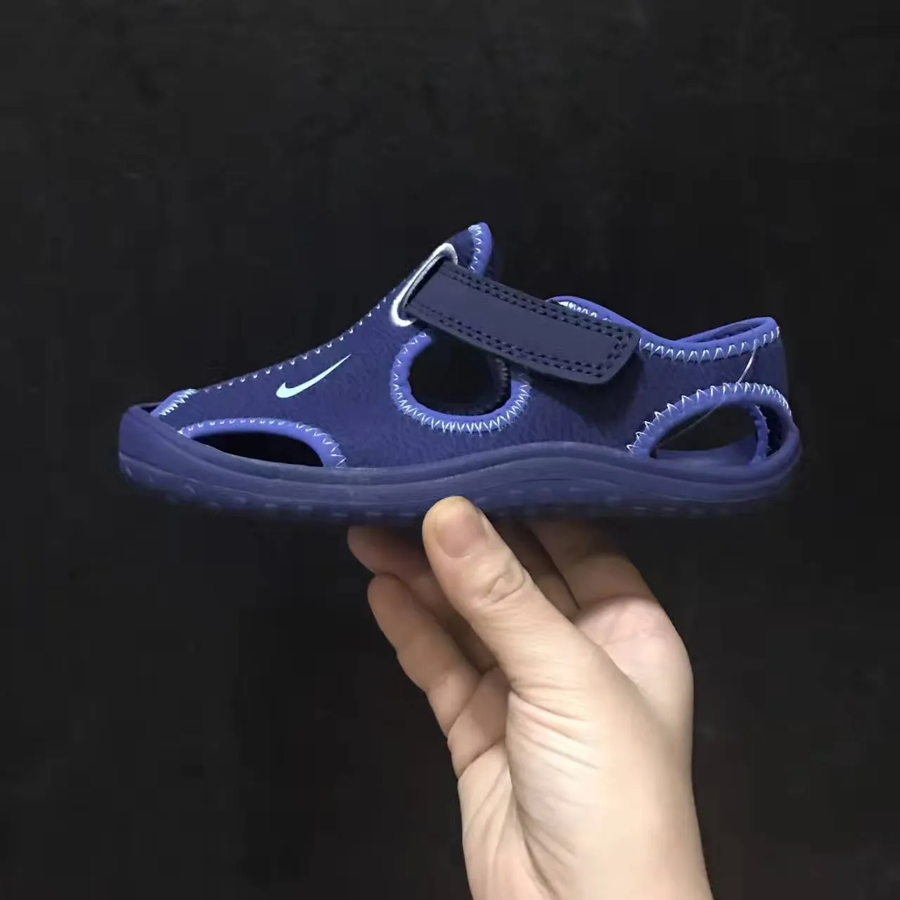 Blue and Orange Adjustable Strap Casual Sandal 23