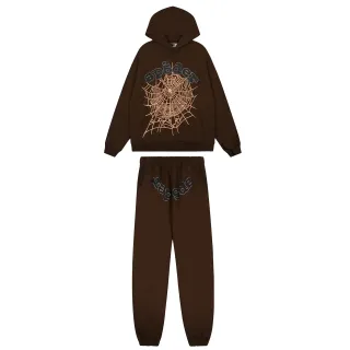 Brown Beige Oversized Hoodie Jogger Pants Tracksuit