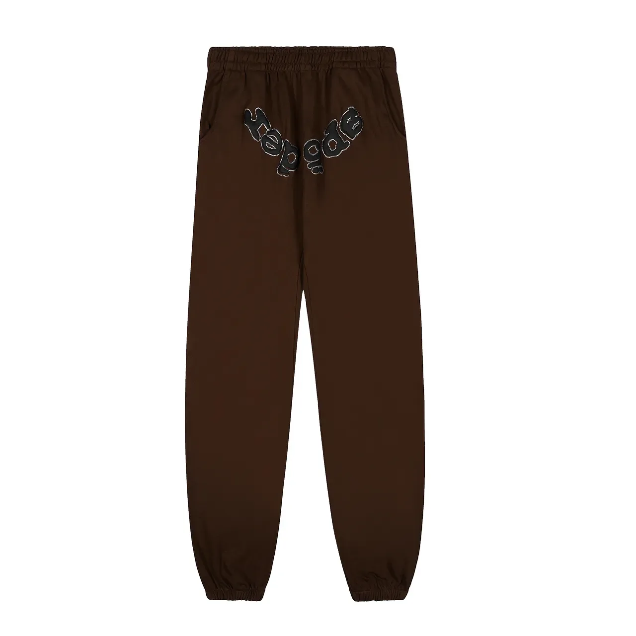 Chándal oversized con hoodie y jogger pants en color marrón beige 4