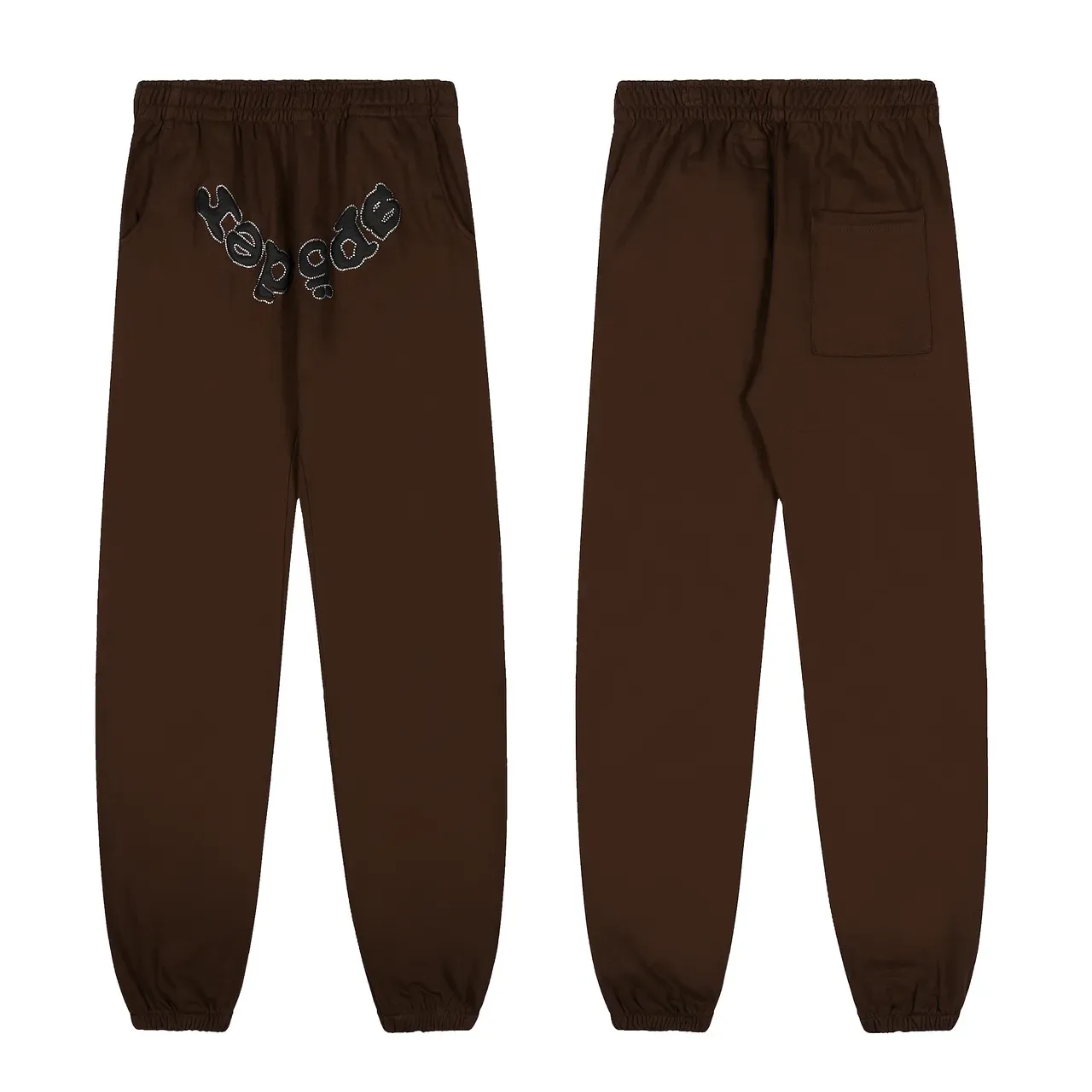 Chándal oversized con hoodie y jogger pants en color marrón beige 7