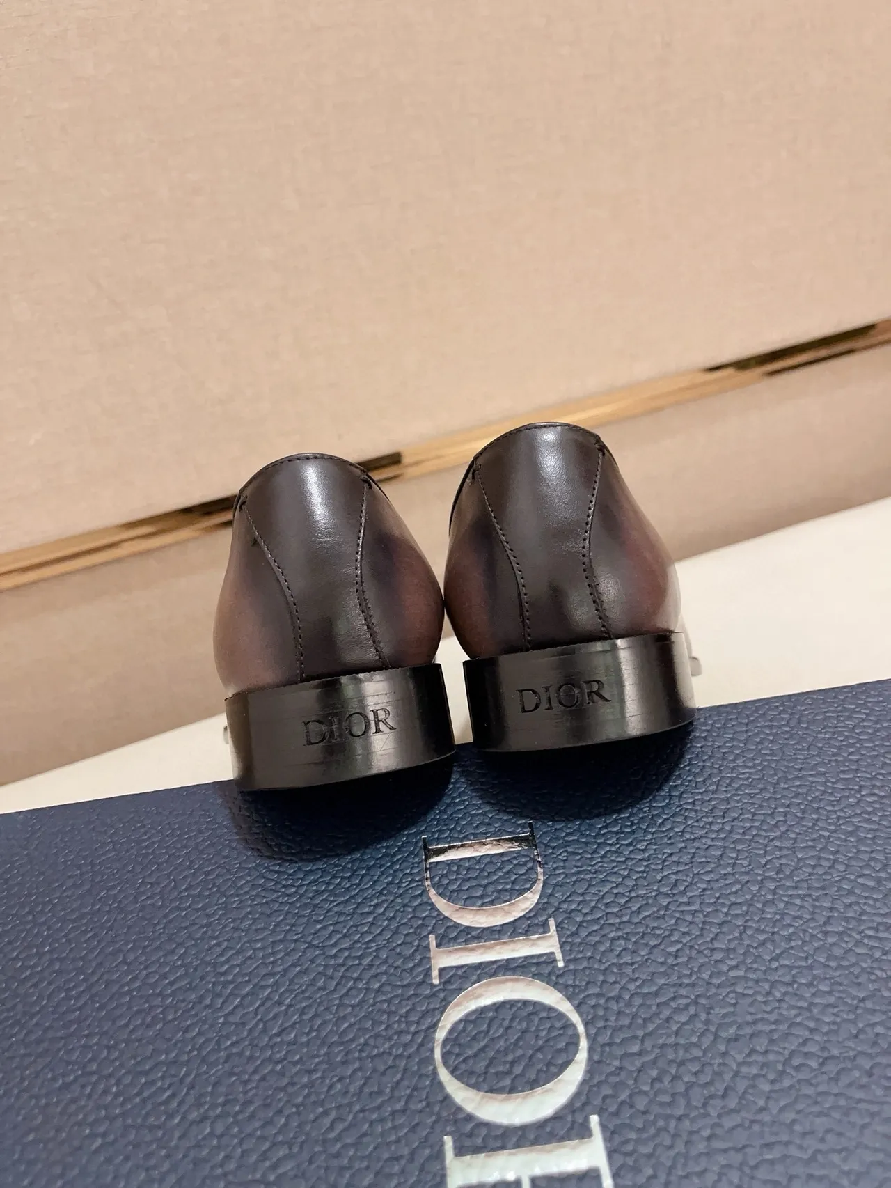 বাদামি কালো Penny Moccasin-সেলাই Vamp লুফার 3