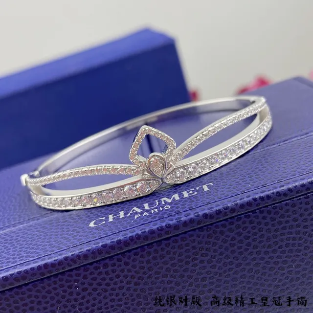 CHAUMET سوار نمط التاج Pavé صف مزدوج 3