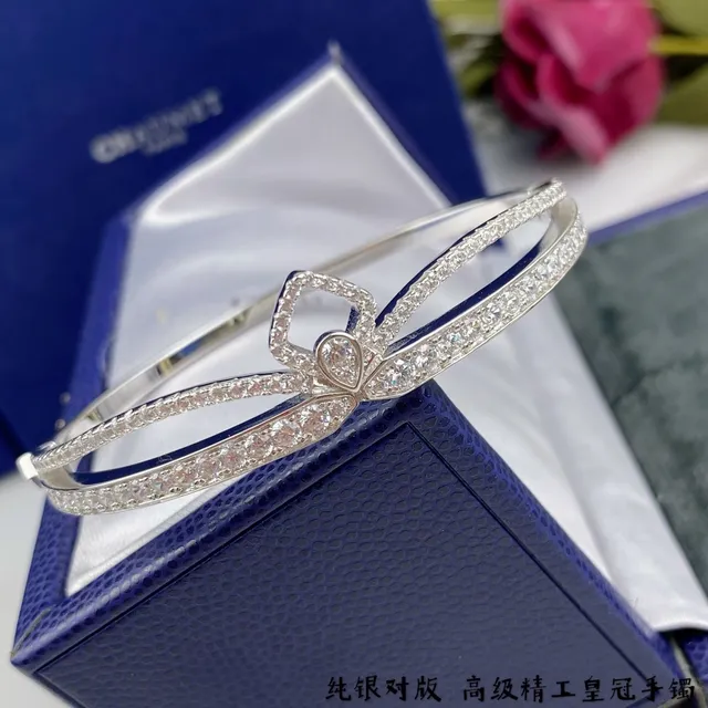 CHAUMET سوار نمط التاج Pavé صف مزدوج 7