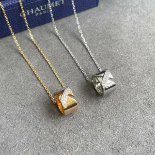 CHAUMET Liens Collection জ্যামিতিক X-Motif Pavé Diamond হার