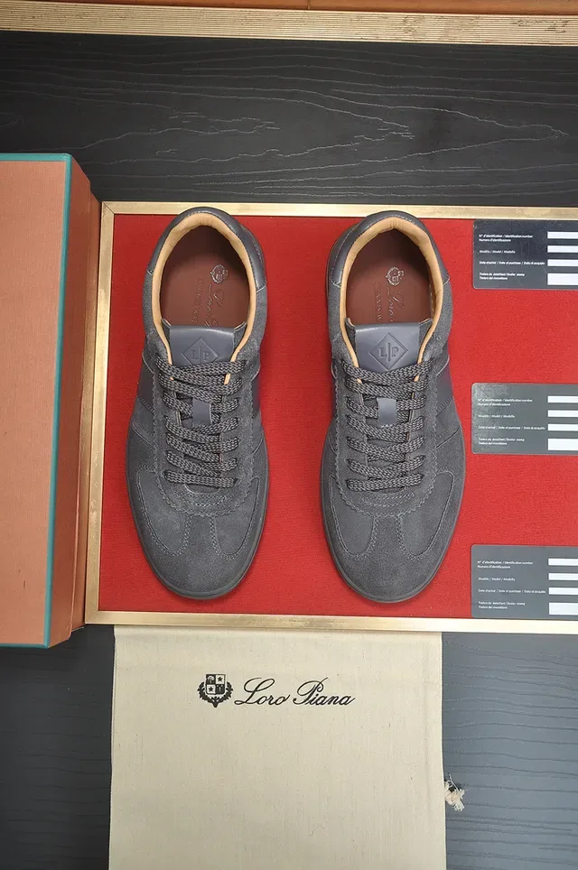 Dark Gray Suede Low-Top Platform Sneaker 5