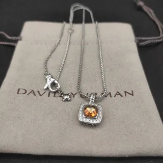 David Yurman Cable Classics Collar con colgante de citrino en forma de cojín