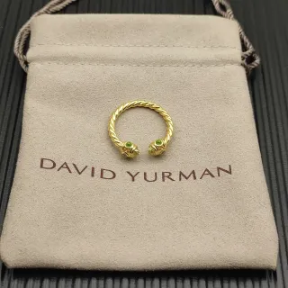 David Yurman Cable Collection 金绿扭结带开放戒指