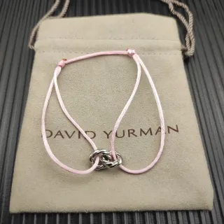 David Yurman Pulsera Nudo Interlocking Rosa Cordón