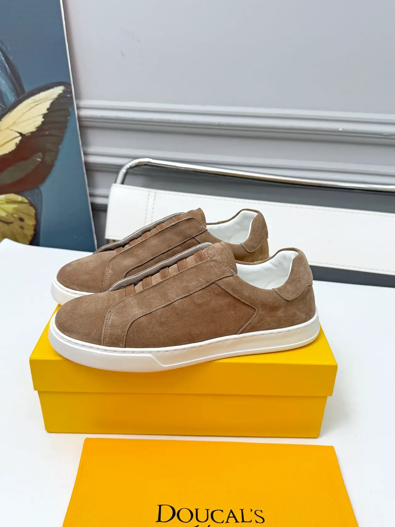 Doucal's Suede Slip-On Lifestyle Sneakers 4