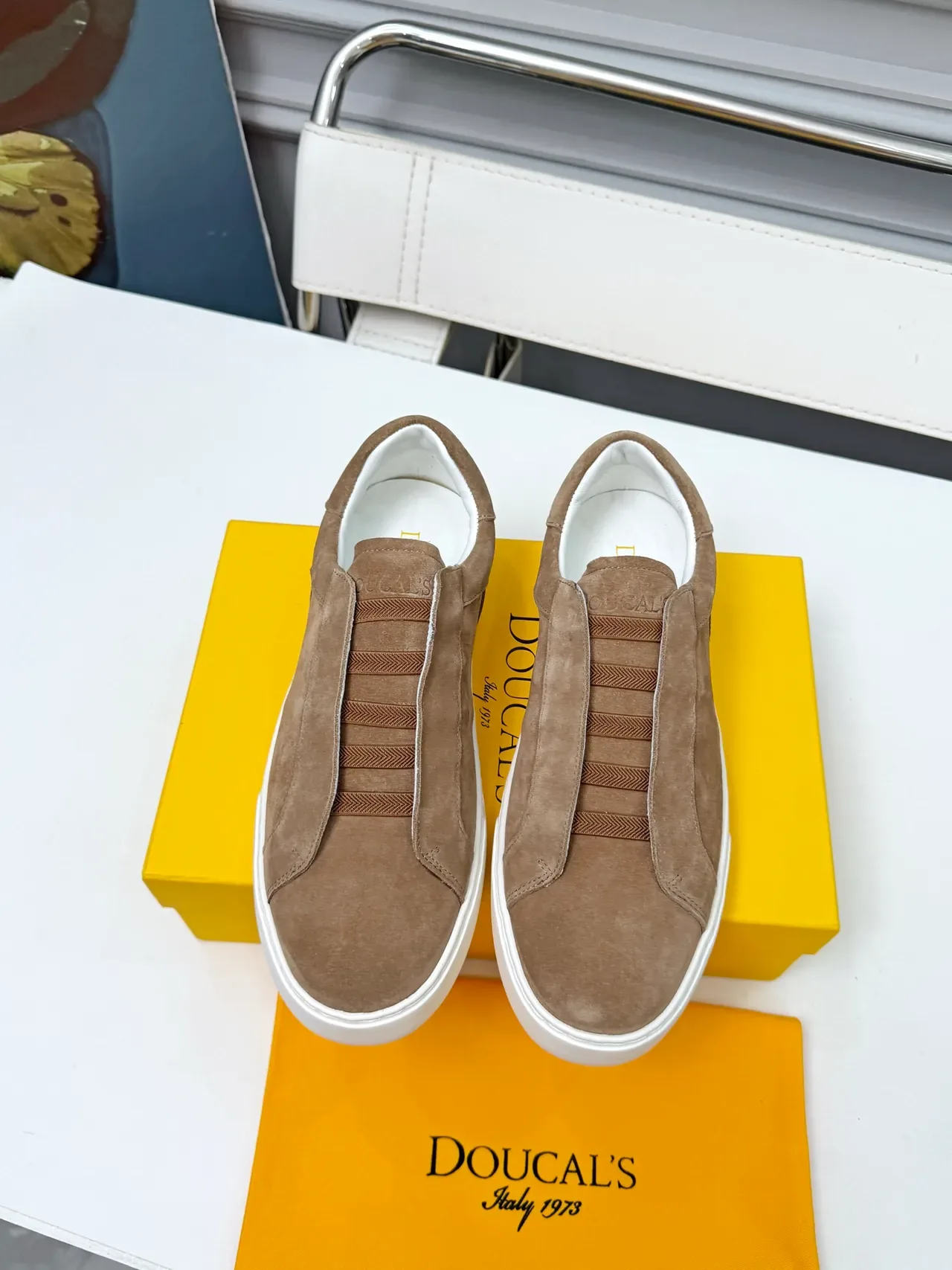 Doucal's Suede Slip-On Lifestyle Sneakers 5