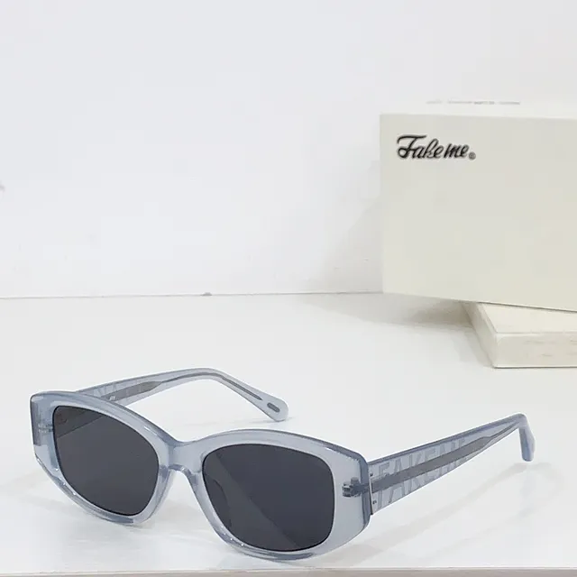 Fake me Lunettes de soleil noires brillantes angulaires œil de chat 6