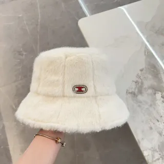 Fluffy Faux Fur Quilted Bucket Hat