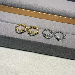 Gold and Silver Tone Beaded Band Faceted Stone Rings