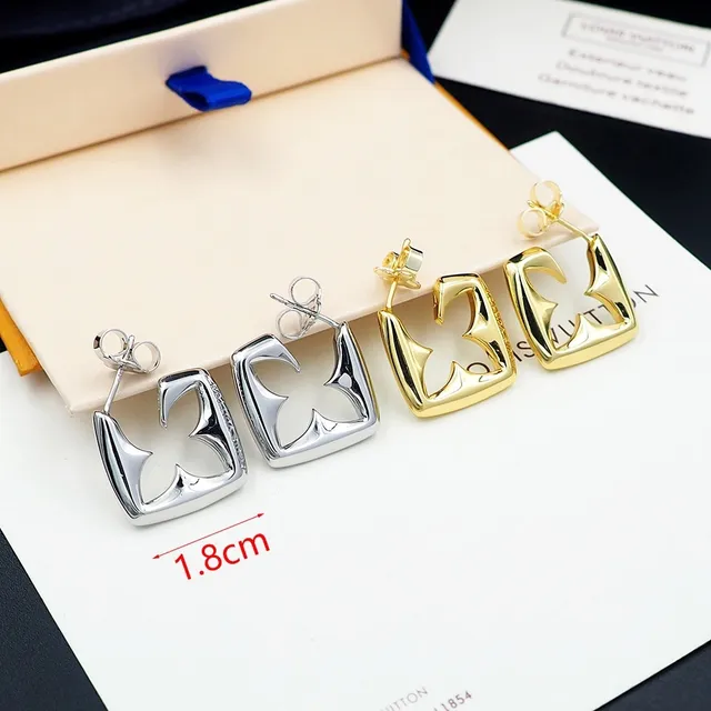 Gold-Tone Geometric Open-Frame Sculptural Earrings 6