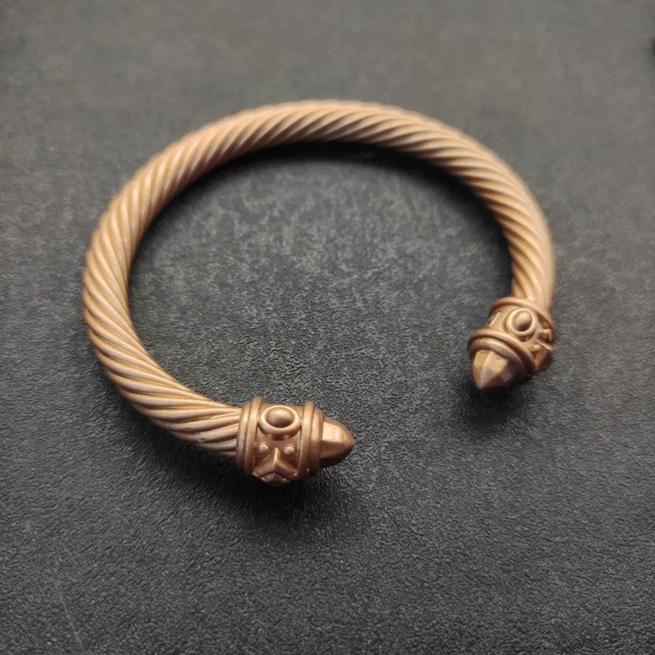 Gold Twisted Rope Cable Cuff-Style Bracelet 6