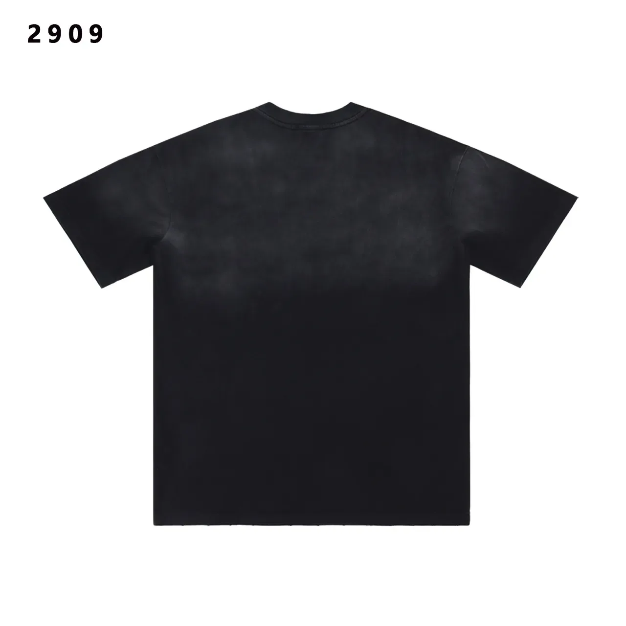 Graphic-Print Oversized Distressed Black T-Shirt 2
