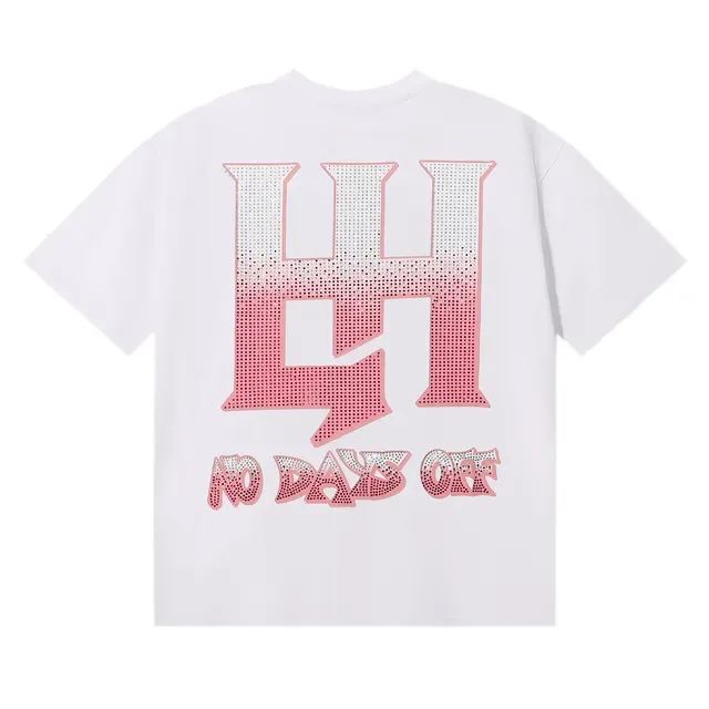 Camiseta oversized estampado gráfico con strass en la espalda 7
