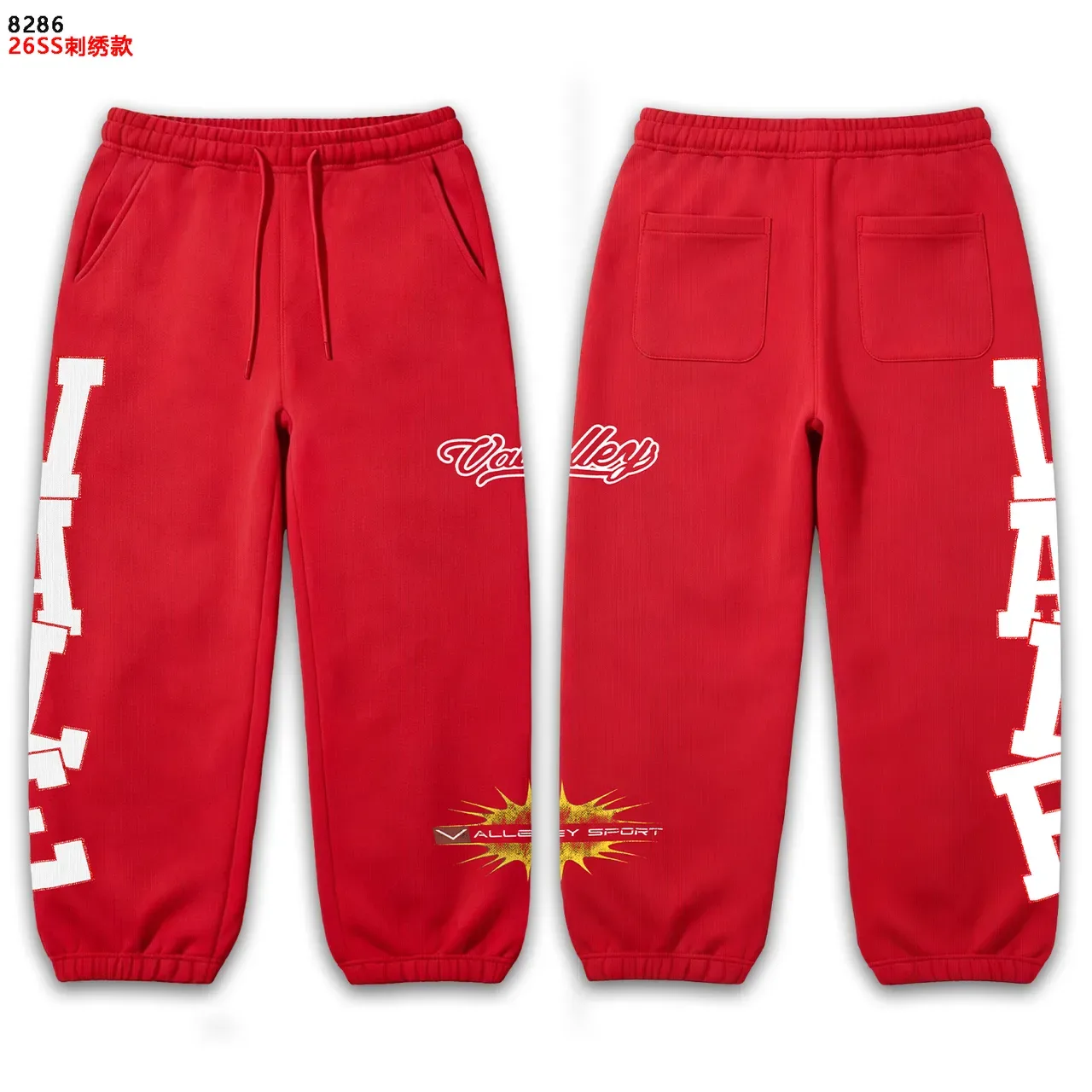 Graphic Side Print Relaxed Fit Sweatpants 4