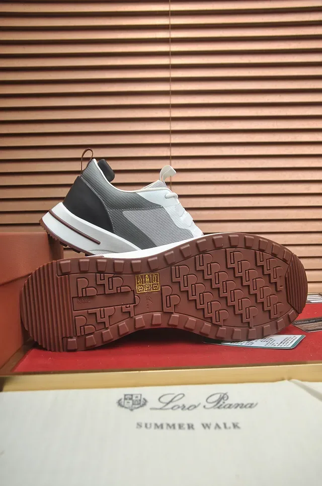 Gray and White Mesh Panel Lifestyle Sneaker 3