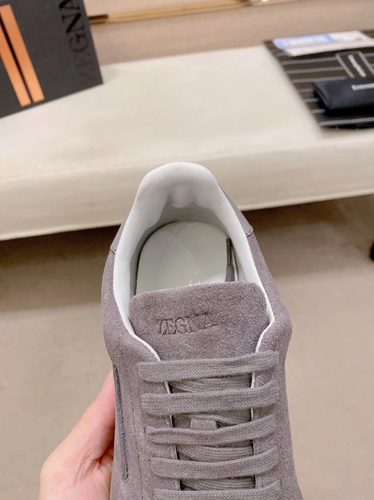 Gray Suede Low-Top Minimalist Sneaker 4